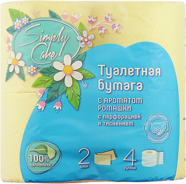 СТМ Туалетная бумага желтая с ароматом ромашки 2сл