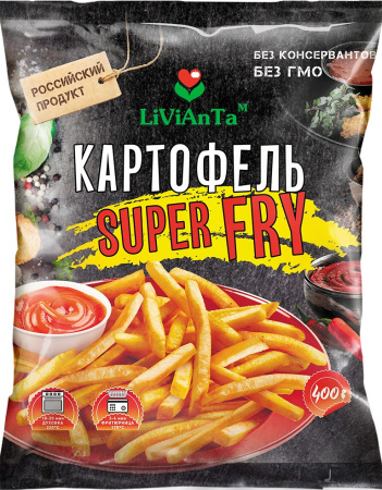 Картофель фри замороженный 400г Ливианта