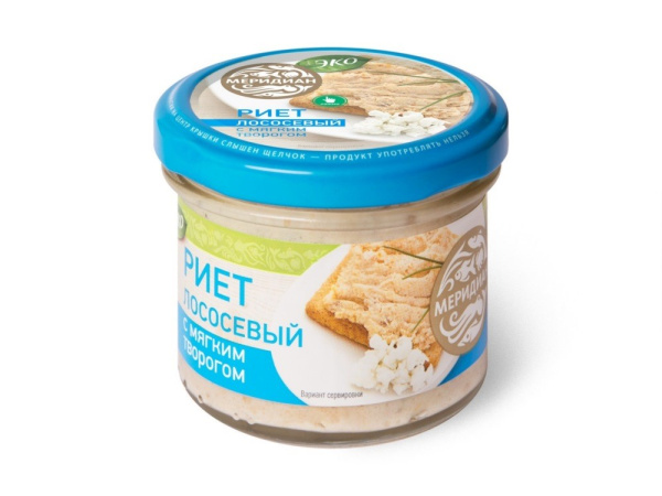 Риет Меридиан лососевый с мягким творогом 100г