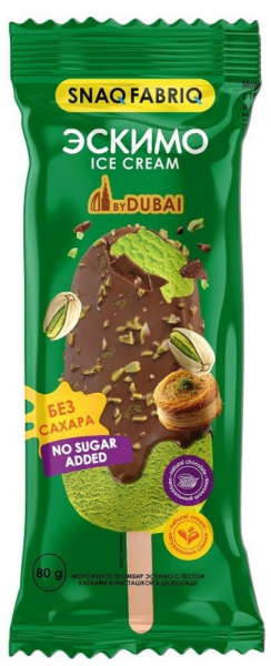 Мороженое Снек Фабрик Дубай эскимо фисташка 80г