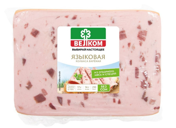 Колбаса Велком Языковая в вакуумной упаковке 400г