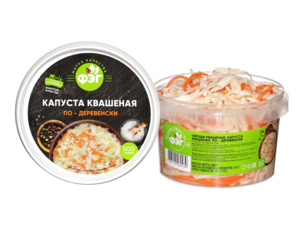 Капуста квашенная деревенская 500г ФерЭльгам